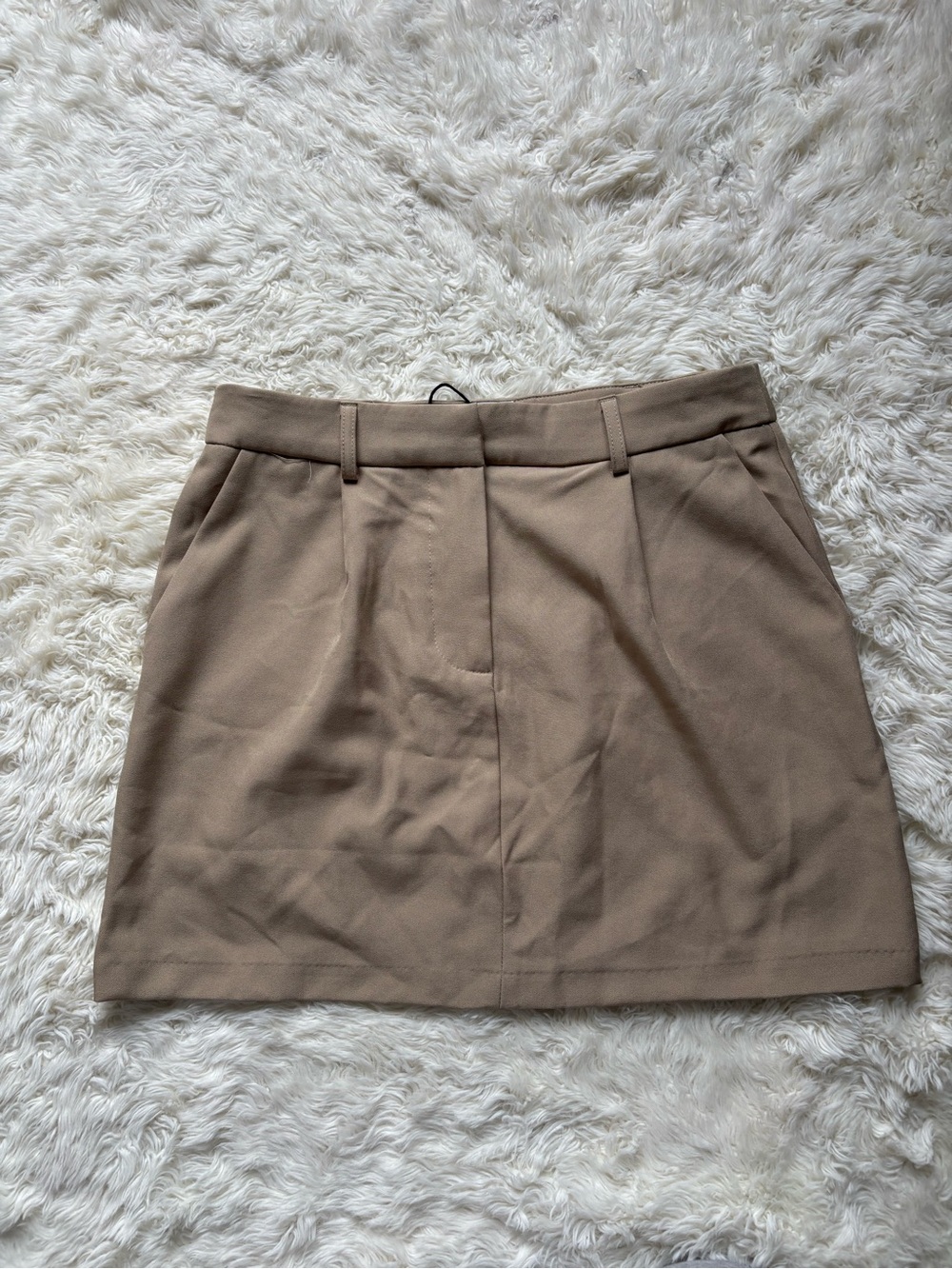 Princess Polly Taupe Tailored Mini Skirt